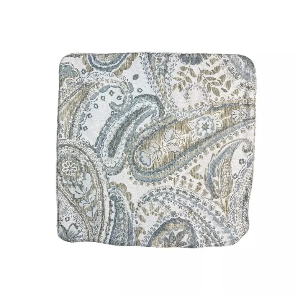 Set of 3 Luxury Pillowcases Throw Pillow Covers Shams Paisley Zip Euro Tapestry